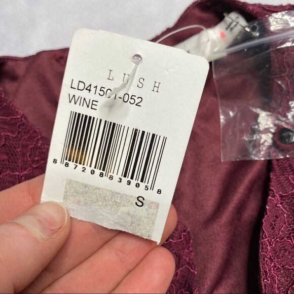 NwT Lush cocktail Lace & Fringe Dress Small wedding party flapper costume - Picture 4 of 15